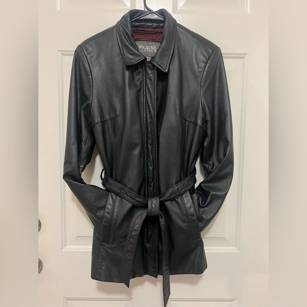 Wilsons Leather Women's Black Jacket Removable Thinsulate Size Medium Vintage